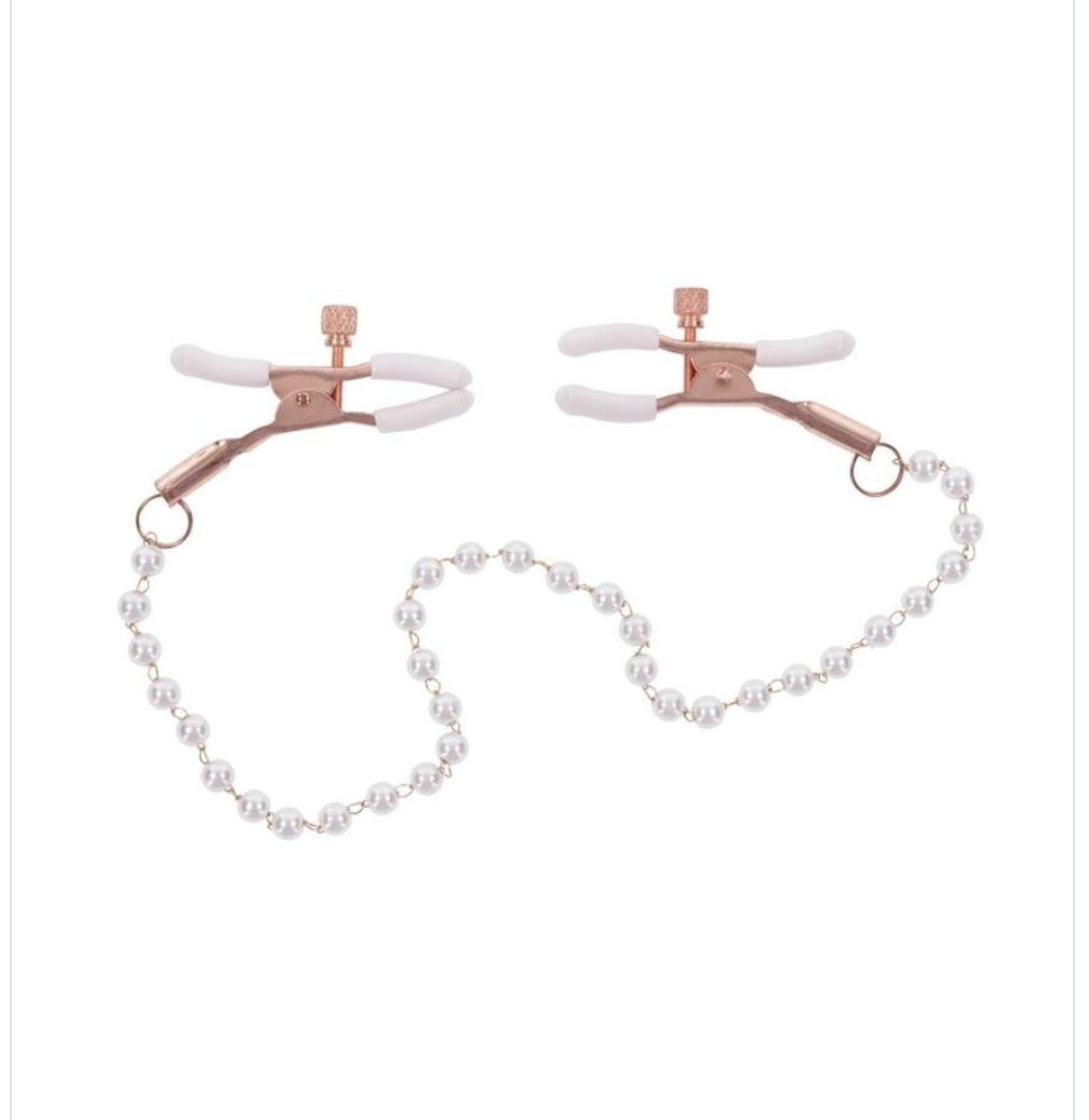 Peaches & Cream Pearl Nipple Clamps