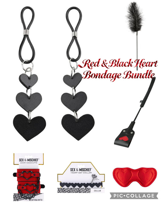 Ultimate Red & Black Heart Bondage Bundle