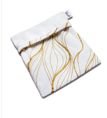 Toy Storage Bag - Cotton - Gold & Cream