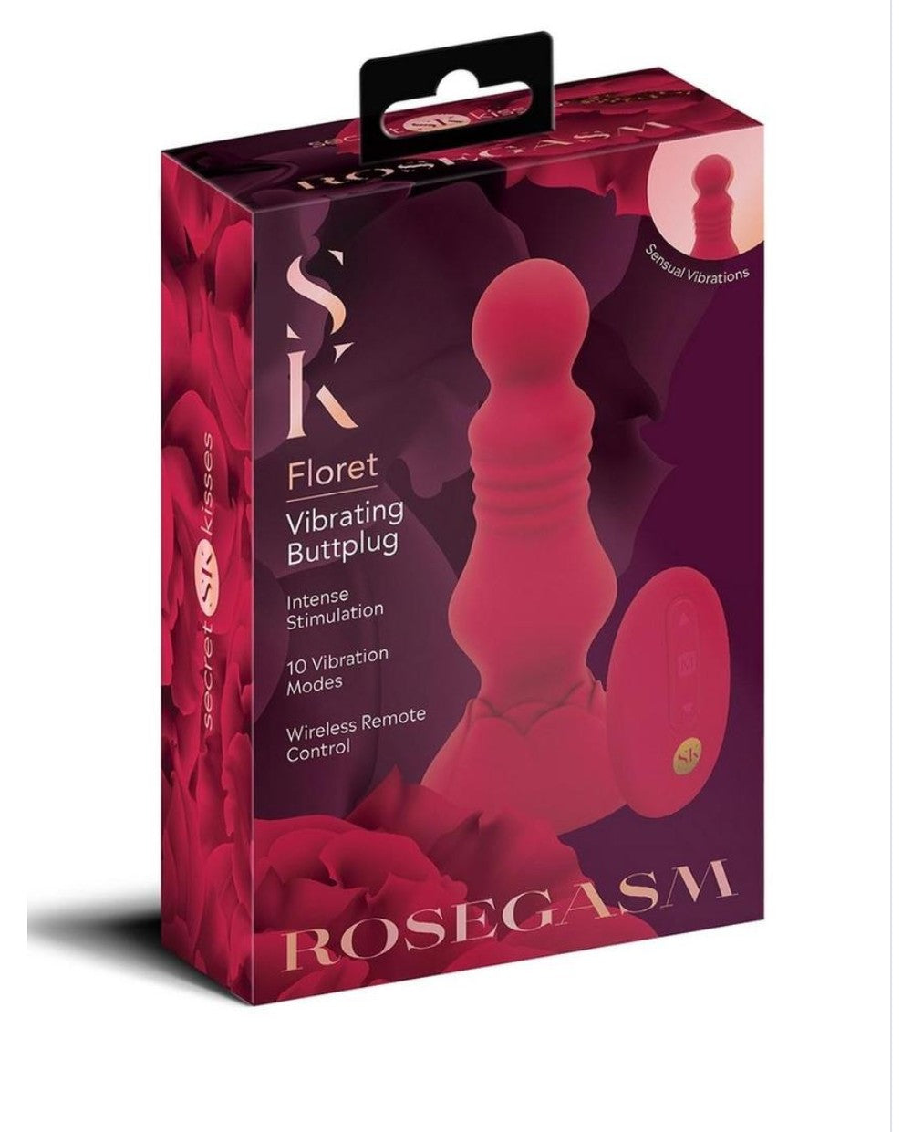 Floret Vibrating Booty Plug W/ Remote