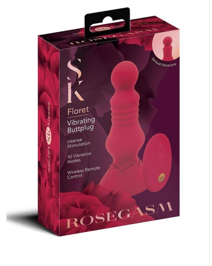 Floret Vibrating Booty Plug W/ Remote